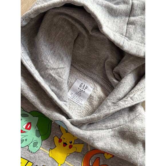 Pokémon Gap Grey Hoodie Sweater Kids Size XS (4-5) - Picture 3 of 3